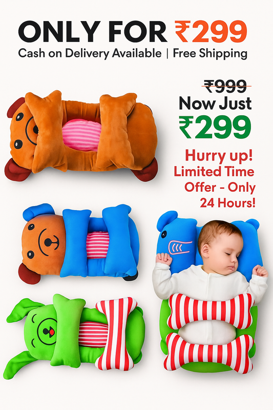 “Cute Cartoon Baby Sleeping Pillow Bed – Ultra Soft & Comfortable with Free COD & Shipping”